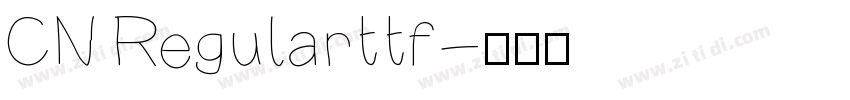 CN Regularttf字体转换